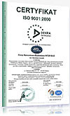  Certyfikat ISO 9001:2000 FRB 