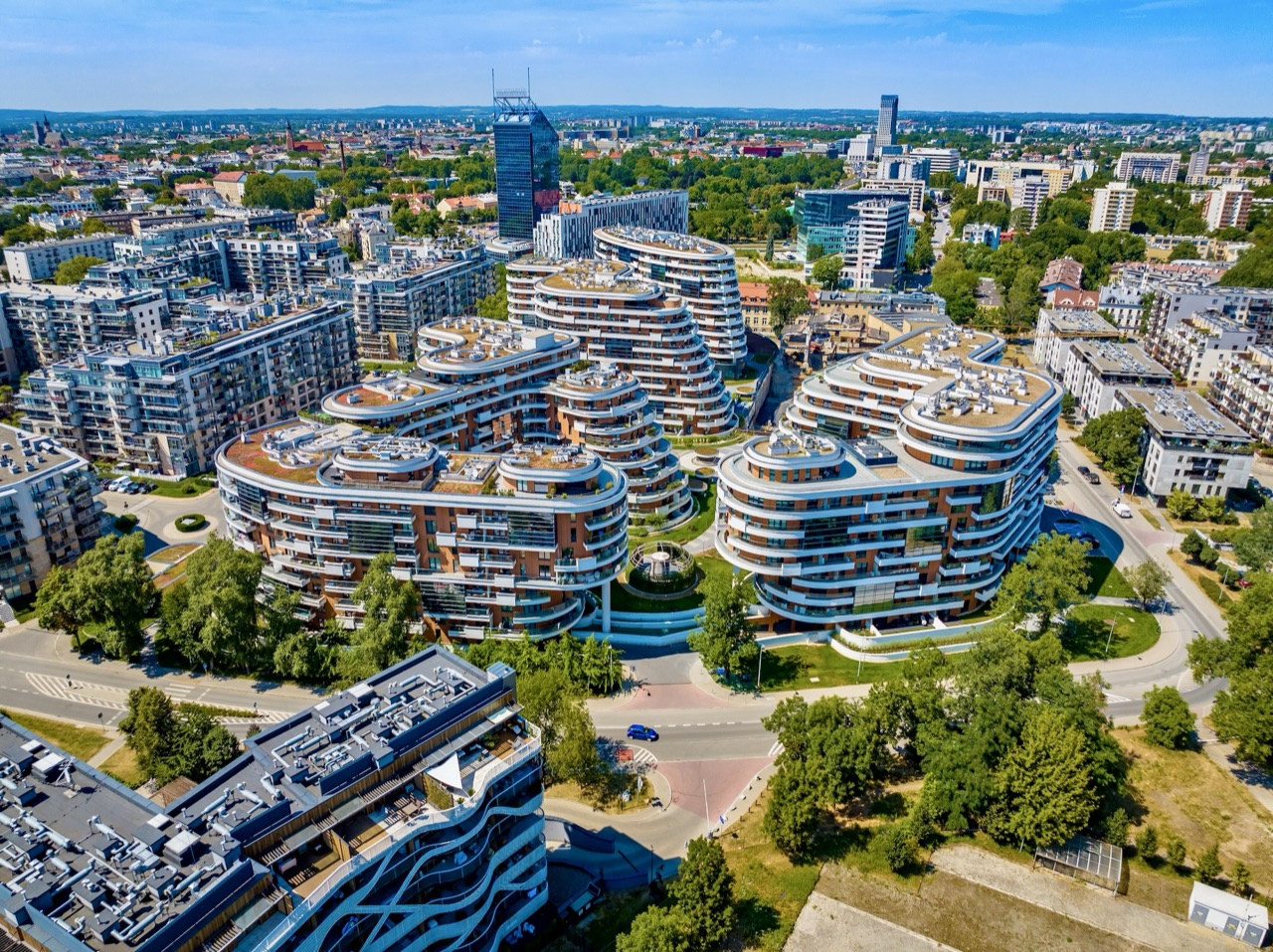 Wiślane Tarasy 2.0 — ujęcie z drona